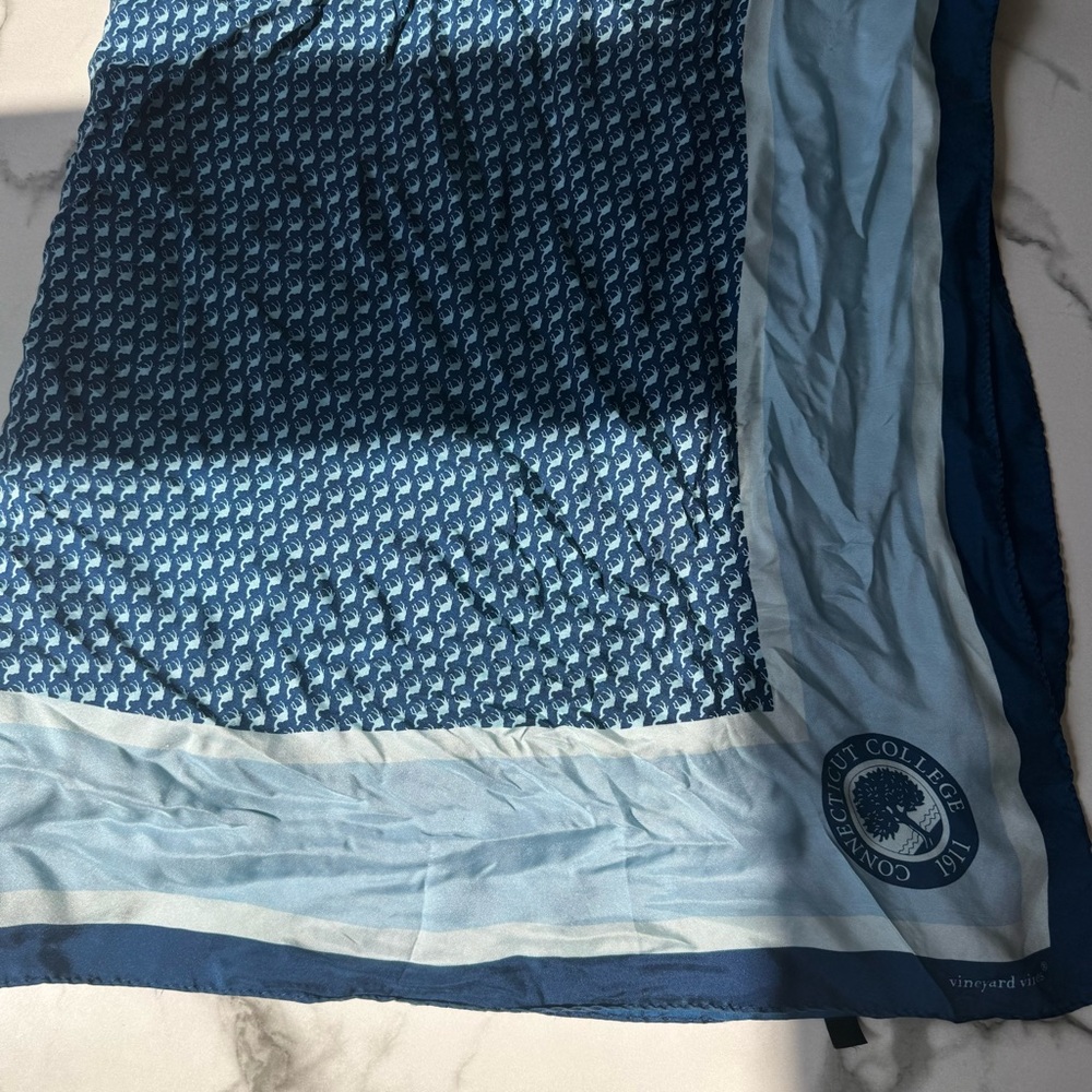 Large Connecticut college silk scarf